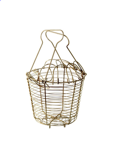 Diseño atractivo Cesta de hierro de tamaño mediano para huevo Forma de pollo Cesta de alambre de huevo de metal de hierro negro disponible en todos los colores - Product Image 3