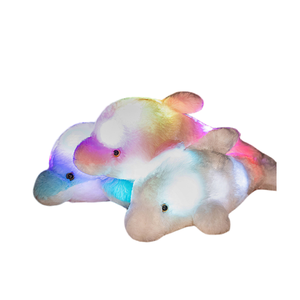 Peluche di delfino di personalizzazione con funzione luminosa per il gioco dei bambini giocattolo di peluche - Product Image 1