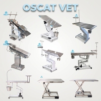 Table d'opération électrique OSCAT pour animaux, en acier inoxydable 304, inclinable, avec câble de mise à la terre de sécurité pour hôpital vétérinaire