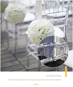 Kursi Makan Komersial Akrilik Transparan Plastik PC Modern untuk Pesta Pernikahan, Aula Perjamuan, dan Ruang Makan - Product Image 3