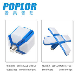 Lampe pliable Poplor Led 40W, corps en plastique, design industriel portable, éclairage à 360 degrés - Product Image 4