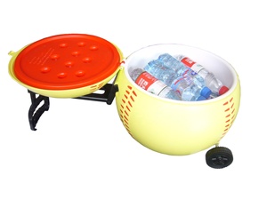 Enfriador de plástico deportivo, caja refrigeradora aislada con ruedas y caja refrigeradora de fútbol al aire libre aislada para hielo, cofre para acampar <span class=keywords><strong>Bo</strong></span> - Product Image 3