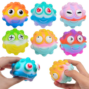 Bolas de burbujas de silicona creativas con ojos saltones, pioneras en el alivio del estrés, divertidas para apretar y golpear, tipo Whack-a-mole - Product Image 1