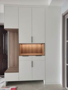 Muebles de Cocina Modernos de Estilo Europeo, Ecológicos, de MDF, con Mesa Plegable y Cajones de Almacenamiento - Product Image 4