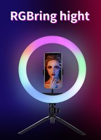 2700k-7200k Portable 18 pouces Selfie remplissage LED anneau lumineux doux vidéo maquillage télécommande support d'éclairage photographique pour Studio