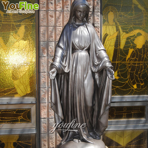 YOUFINE taille personnalisée extérieur grandeur nature catholique religieux Bronze doré Vierge Marie Statue Sculpture - Product Image 3