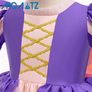 MQATZ Robe de princesse pour enfants Costume Cosplay de couleur unie pour Halloween/Noël pour l'été pour le groupe d'âge Modèle SMR070 - Product Image 6