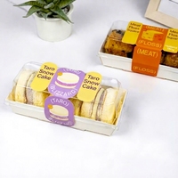 Boîte cadeau élégante et fiable en PET à fond transparent pour emballage de gâteaux, macarons et contenants de friandises pour animaux de compagnie