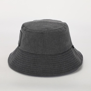 Nouveau Style personnalisé hommes femmes extérieur broderie Logo gris chiné <span class=keywords><strong>coton</strong></span> seau casquette <span class=keywords><strong>été</strong></span> pêcheur Gorras soleil seau chapeau - Product Image 5