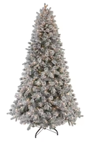 Dekorativer Kieferbaum Schwarzer Weihnachtsbaum mit LED-Beleuchtung Immergrüner Baum Weihnachtsdekoration