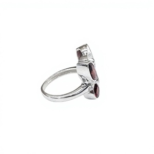 Elegant 925 Sterling <b>Silver</b> Butterfly <b>Ring</b> with Marquise and Round Red Gemstone for Women Fine Jewelry Wholesale Manufacturer - Product Image 4