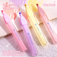 Stylo surligneur pailleté, stylo pastel mignon pour la protection des yeux, stylo couleur flash haute brillance, marqueur pour notes d'étudiant et journalisation