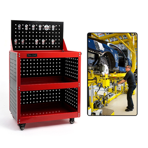 고품질 3단 공구 카트 트롤리, OEM/ODM/OBM 지원, 대용량 레드 색상 맞춤 제작 가능 - Product Image 1