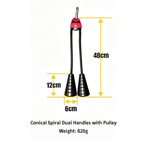 Accesorio para Entrenamiento de Fuerza, Cable en Espiral <span class=keywords><strong>con</strong></span> Agarre de Cono, <span class=keywords><strong>Polea</strong></span> de Aluminio Silenciosa y Resistente al Desgaste, Compatible <span class=keywords><strong>con</strong></span> la Mayoría de Equipos de Gimnasio <span class=keywords><strong>con</strong></span> Cable para Dorsales - Product Image 4