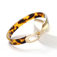 Bracelet ouvert multicolore résine acétate acrylique imité écaille de tortue bracelet manchette écaille de tortue