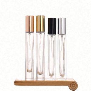 Mini Small Vial Parfum Tester Clear 10ml Round/Square Tube Pump Sprayer Perfume <b>Bottle</b> with Screen Printing <b>Empty</b> Custom Logo - Product Image 4