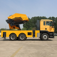 Camion-grue à bras pliant mobile 4x4 stabilisateurs hydrauliques de 38/80 tonnes pour l'installation de l'éolienne État utilisé-pour la construction