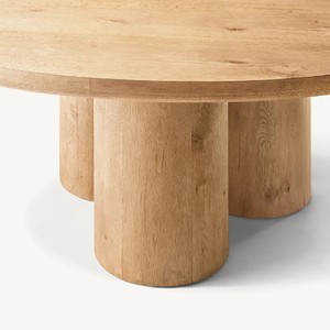 Настраиваемый Современный Высококачественный дубовый деревянный цилиндр круглый обеденный стол стул обеденный набор для 4 мест - Product Image 4