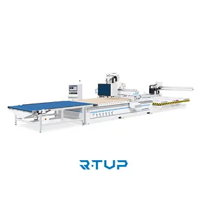 R-TUP 고효율 노동 자동 절약 CNC 목재 라우터 작업 라인 나무 조각 기계