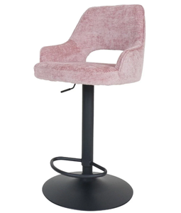 Modern luxury adjustable <b>bar</b> <b>stool</b> with black base, suitable for kitchen, counter, dining room and <b>bar</b> - Product Image 5