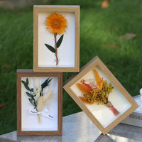 Bouquet de fleurs séchées naturelles préservées faites à la main en gros, cadre photo, cadeau original pour décoration murale, de table, de la maison, ou comme souvenir de mariage/fête