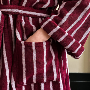 Peignoirs en coton éponge <span class=keywords><strong>de</strong></span> luxe Peignoir en coton rayé coloré <span class=keywords><strong>personnalisé</strong></span> Peignoir en jacquard super absorbant Peignoir Robes <span class=keywords><strong>de</strong></span> <span class=keywords><strong>chambre</strong></span> - Product Image 5