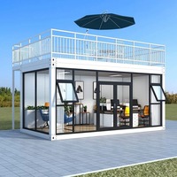 Maison conteneur en acier personnalisable, design préfabriqué pour bureau, école, villa, avec installation pratique et emballage plat