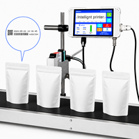 Imprimante jet d'encre thermique industrielle TIJ automatique haute vitesse à tête unique pour le codage en ligne des dates sur bouteilles et sacs en plastique