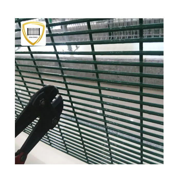 Welded joints strong durable anti climb mesh 358 high security fence frp composite security fences highly strong