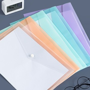 Carpeta de Archivo A4 con Cierre de Botón, Bolsa Transparente para Documentos, para Material Escolar y de Oficina - Product Image 1