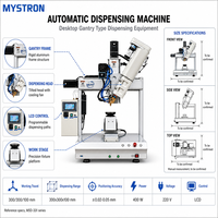 Robot de distribution de bureau Mystron, automatisé, à portique, haute précision XYZ, contrôle LCD, moteur à roulement, 300x300x100mm, 400mm/s