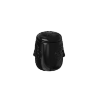 Pot à épices en céramique fait main avec logo personnalisé, motif tribal noir, pour la maison, vente en gros