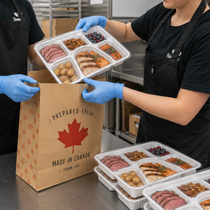 Food Grade 6 <b>Compartment</b> White PP <b>Lunch</b> <b>Box</b> with OPS Transparent Lid BPA Free Leak-Proof Meal Prep Takeaway Container - Product Image 4