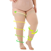 Chaussettes de compression pour cuisses, à bout ouvert, à pression graduée, de soutien médical, pour infirmières, voyages et sport