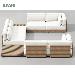 Hotel Modern Sofa Set <strong>Garden</strong> <strong>Teak</strong> Outdoor <strong>Furniture</strong> Aluminum Wood Patio Outdoor Couch Sectional <strong>Teak</strong> Luxury <strong>Garden</strong> Sofa Set - Product Image 4