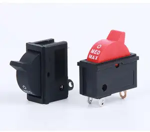 Interruptor de alimentación de alta potencia KCD16-103, 3 pies, contacto de pie de cobre para motocicleta, dispensador de agua, secador de pelo, interruptor basculante 10A