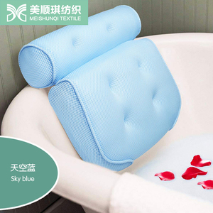 Oreiller de bain 3d 4D, <span class=keywords><strong>appui</strong></span>-<span class=keywords><strong>tête</strong></span> de <span class=keywords><strong>baignoire</strong></span> Spa, emballage personnalisé de luxe de haute qualité avec 6 ventouses - Product Image 4
