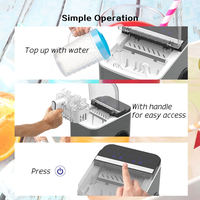 12kgs/24hrs Comptoir Ménage Rapide Glace Out Tactile Panneau De Commande Portable Automatique Machine À Glaçons avec Scoop