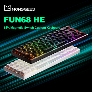 Teclado Mecánico <span class=keywords><strong>Akko</strong></span> MonsGeek FUN68 HE Magnético 65% con Disparo Rápido de 0.005mm, 8K ARGB, Personalizable para Juegos - Product Image 1