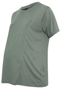 T-shirt d'allaitement en coton biologique modal vert sauge pour la maternité, respirant, à fermeture pull-over, idéal pour l'été - Product Image 4