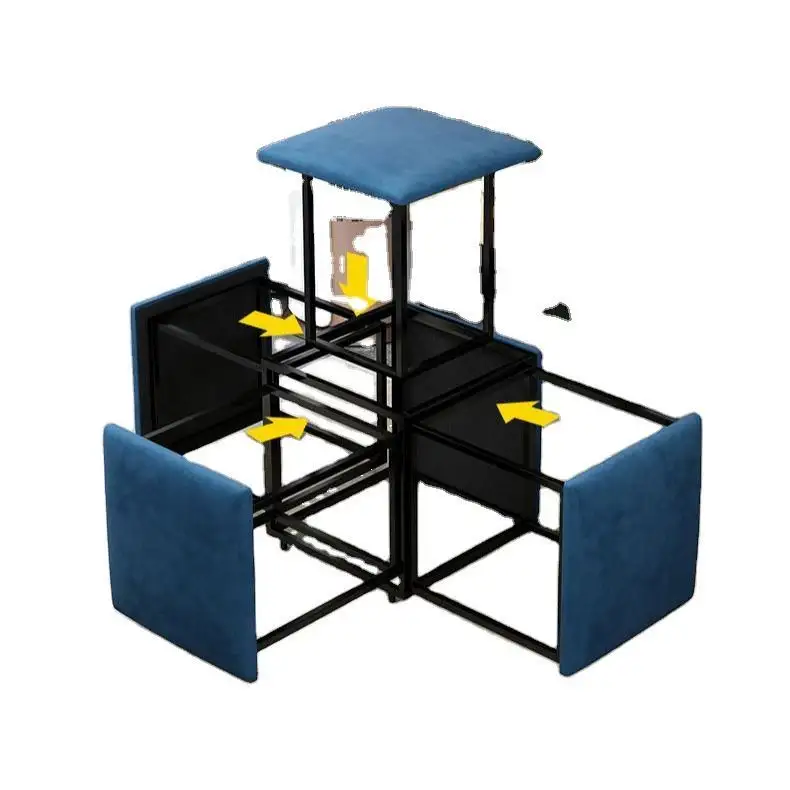 Taburete plegable de combinación de cubo Rubiks para el hogar, taburete auxiliar para sala de estar, taburete auxiliar para Cocina