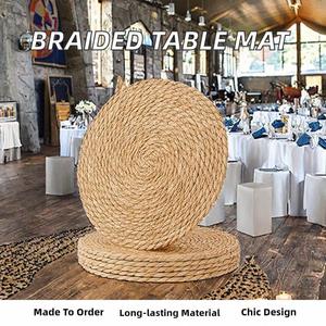 Handmade <b>Bamboo</b> Braided Rattan Placemat Best Quality Heat Resistance Dining <b>Table</b> Decor Wedding Occasion - Product Image 3