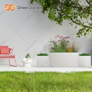 Macetas de acero para uso al aire libre Maceta de jardín de acero con decorativo - Product Image 3