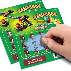 Fournisseurs de modèles gratuits Impression de cartes de prix maximum Impression offset Loterie à gratter personnalisée à gratter - Product Image 1