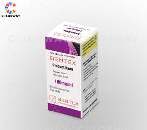 Коробка, профессиональная упаковка, водонепроницаемая Глянцевая бумажная коробка для хранения продуктов с лекарственными пептидами, этикетка, рынок США - Product Image 1