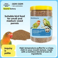 Pakan Burung Beo Muda Little Sun Tiger Skin Shell-less Granular Makanan Utama Xuanfeng Peony Makanan Burung Pil Nutrisi Buah-buahan