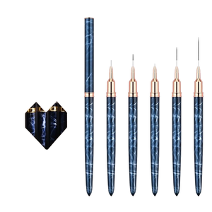 5 pièces 7/9/11/15/20MM ensemble de brosses à ongles Gel UV Kits de brosses à ongles ligne à rayures françaises peinture dessin fleur <span class=keywords><strong>stylo</strong></span> <span class=keywords><strong>manucure</strong></span> outils - Product Image 1