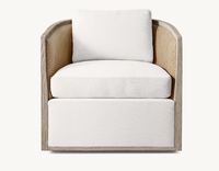 Mobilier de salon moderne et luxueux Fauteuil traditionnel en rotin à ossature bois pour événements