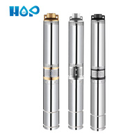 Pompe submersible multi-étages HOP 1.5HP pour puits profond, haute pression, entièrement certifiée CE, pour l'approvisionnement en eau des fermes