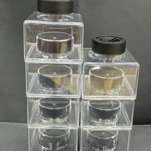 Atacado 15 oz Vazio <span class=keywords><strong>Plastic</strong></span> Shaker Garrafa PS Garrafa PP Lid Jar 7.6*7.6*16.5 cm para Embalagem Glitter <span class=keywords><strong>Powder</strong></span> - Product Image 6